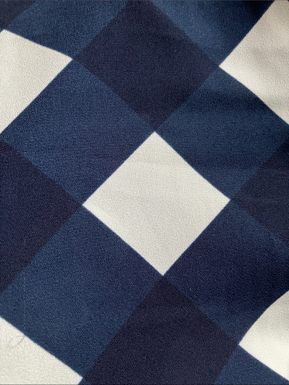 J. Crew sleeveless high neck bow navy & white checkered top blouse tank 6 EUC - Picture 6 of 10